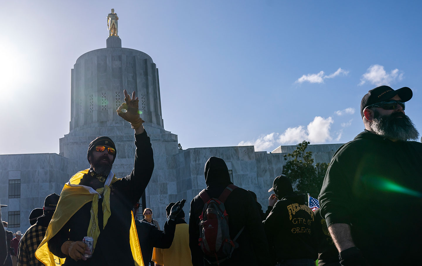 Proud Boys at the state capitol in Oregon