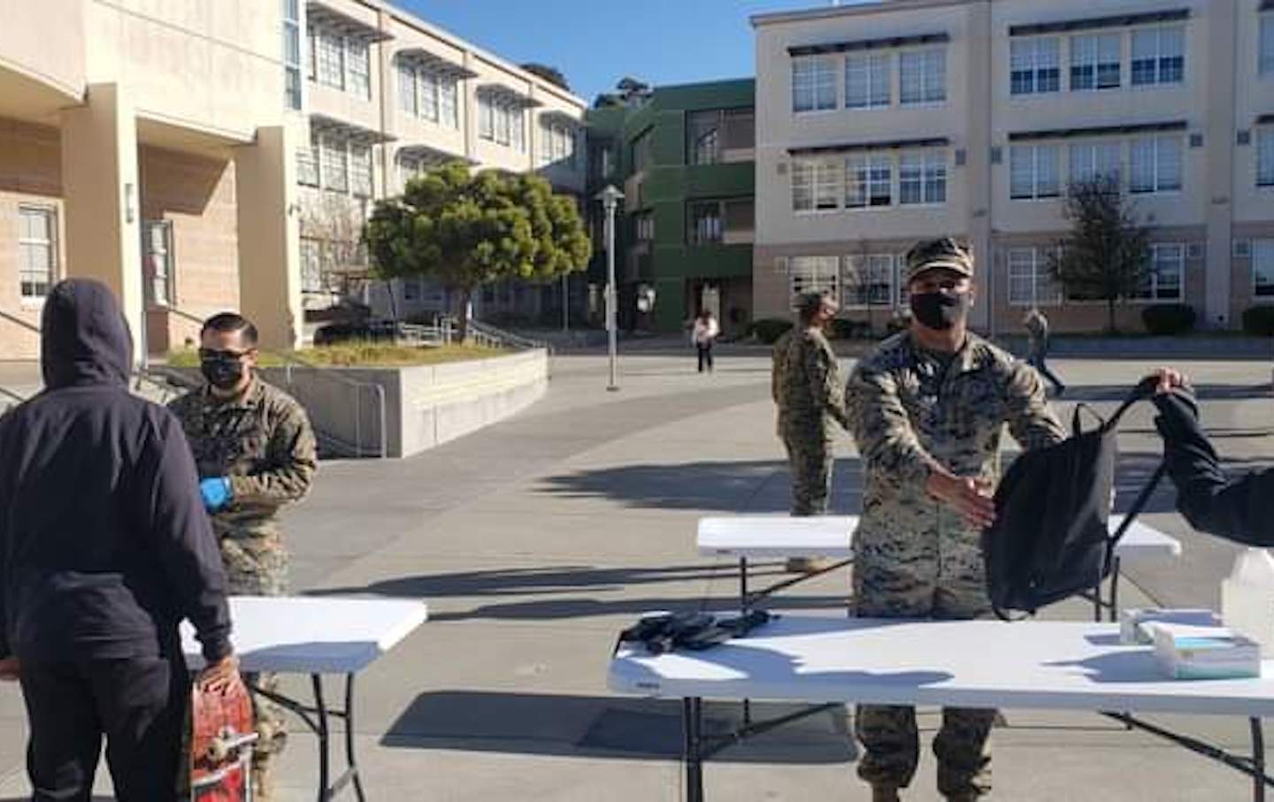 The El Cerrito High School entrance on March 10.