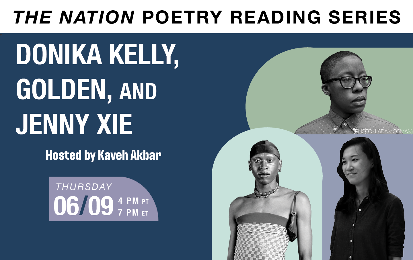 Image for The Nation Poetry Reading Series Presents: Donika Kelly, Golden, and Jenny Xie