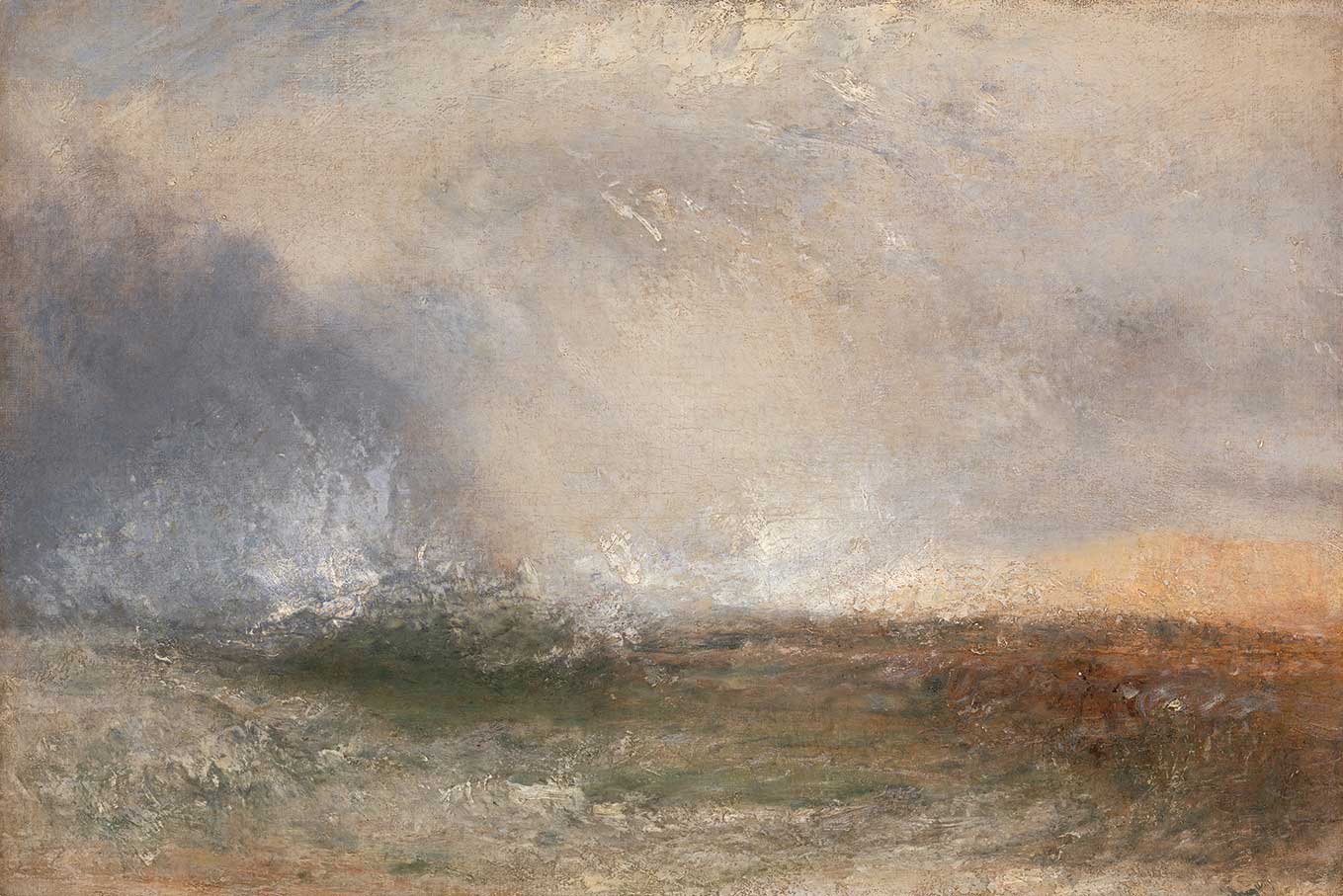 “Stormy Sea Breaking on a Shore,” by J.M.W. Turner.