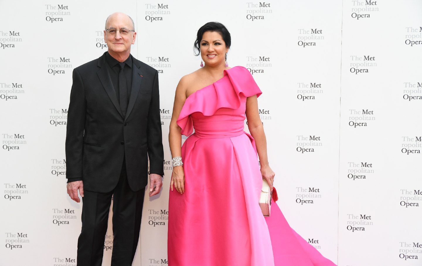 Peter Gelb and Anna Netrebeko on the red carpet