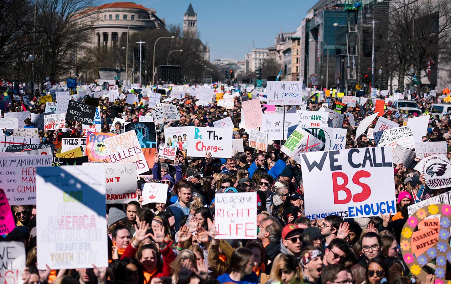 Gun safety protesters in Washington, DC