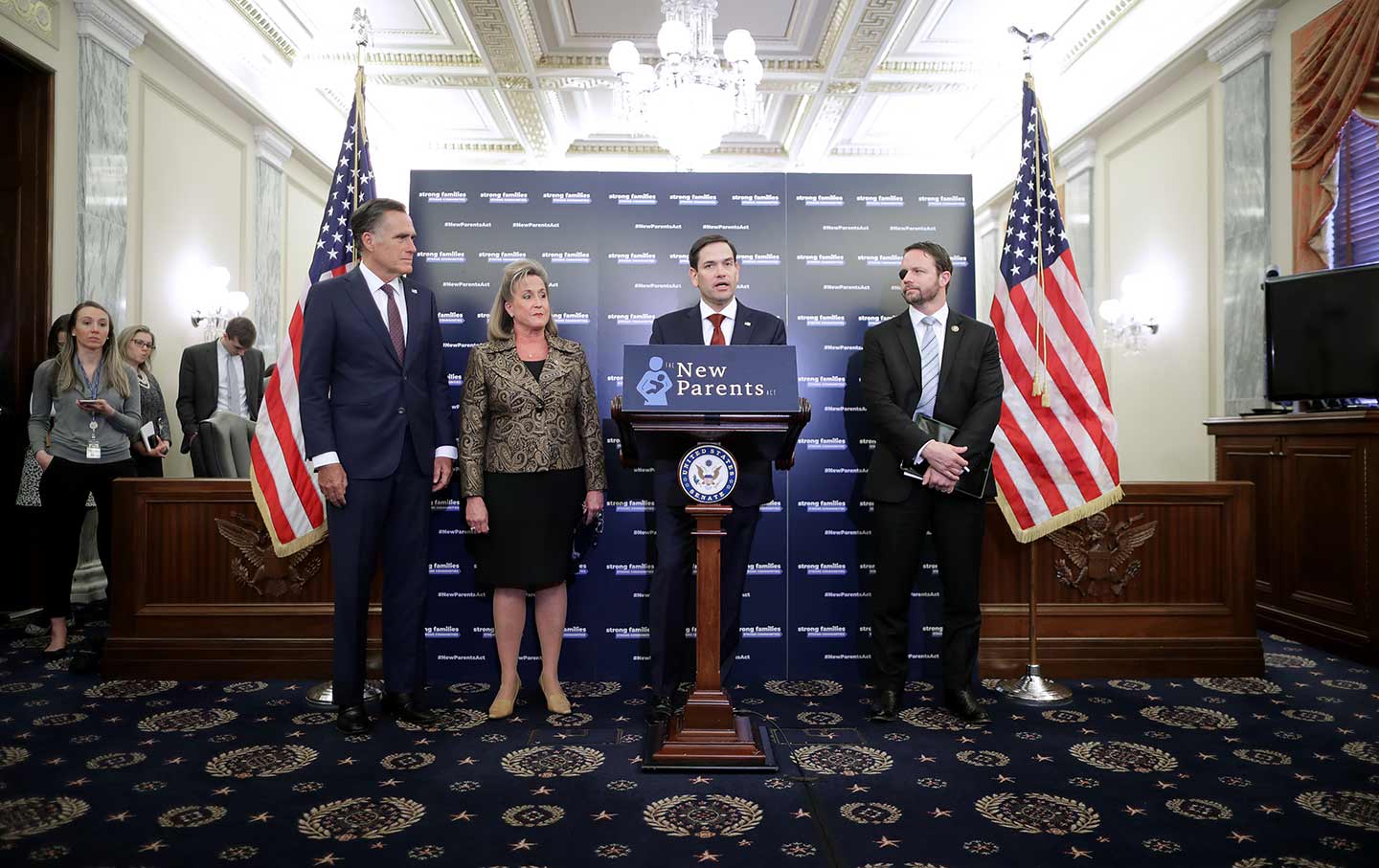 Sen. Mitt Romney with Rep. Marco Rubio