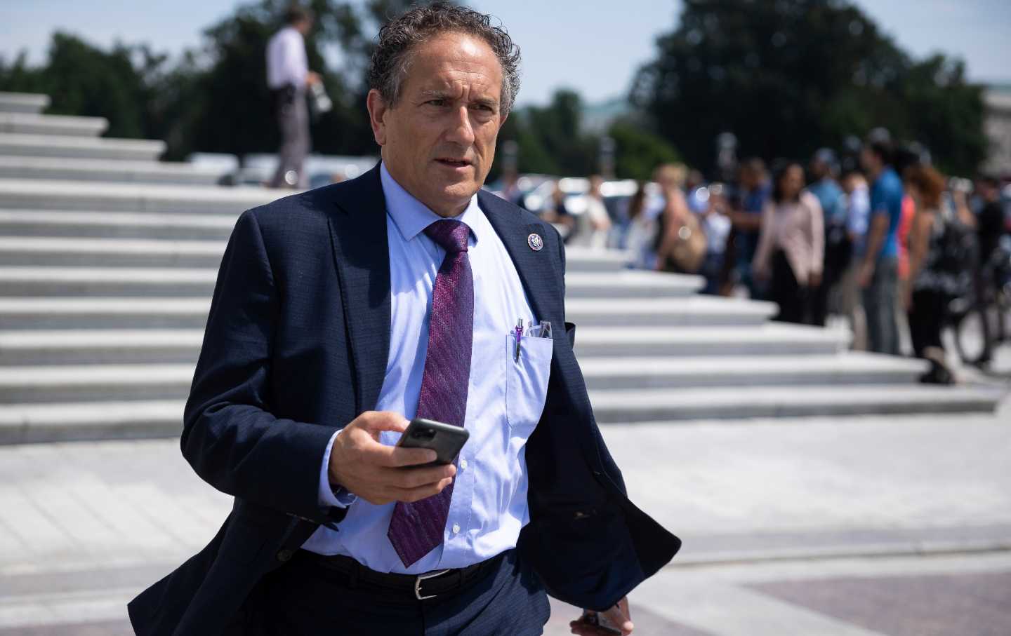 Michigan congressman Andy Levin departs the Capitol on July 21, 2022.