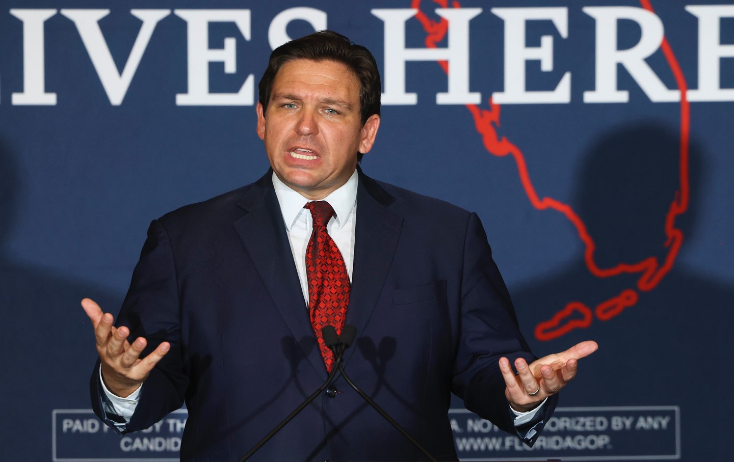 Ron DeSantis speaks at the Keep Florida Free tour