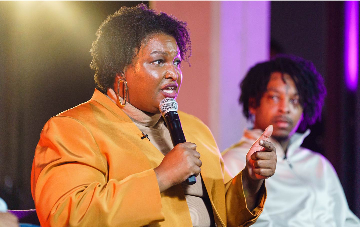 Stacey Abrams at a campaign event