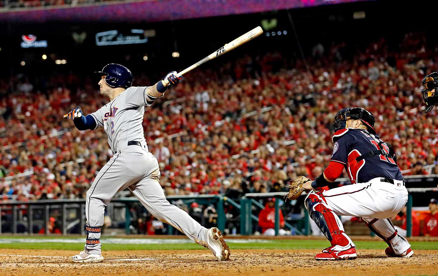 Houston Astros shortstop Alex Bregman hits a grand slam home run
