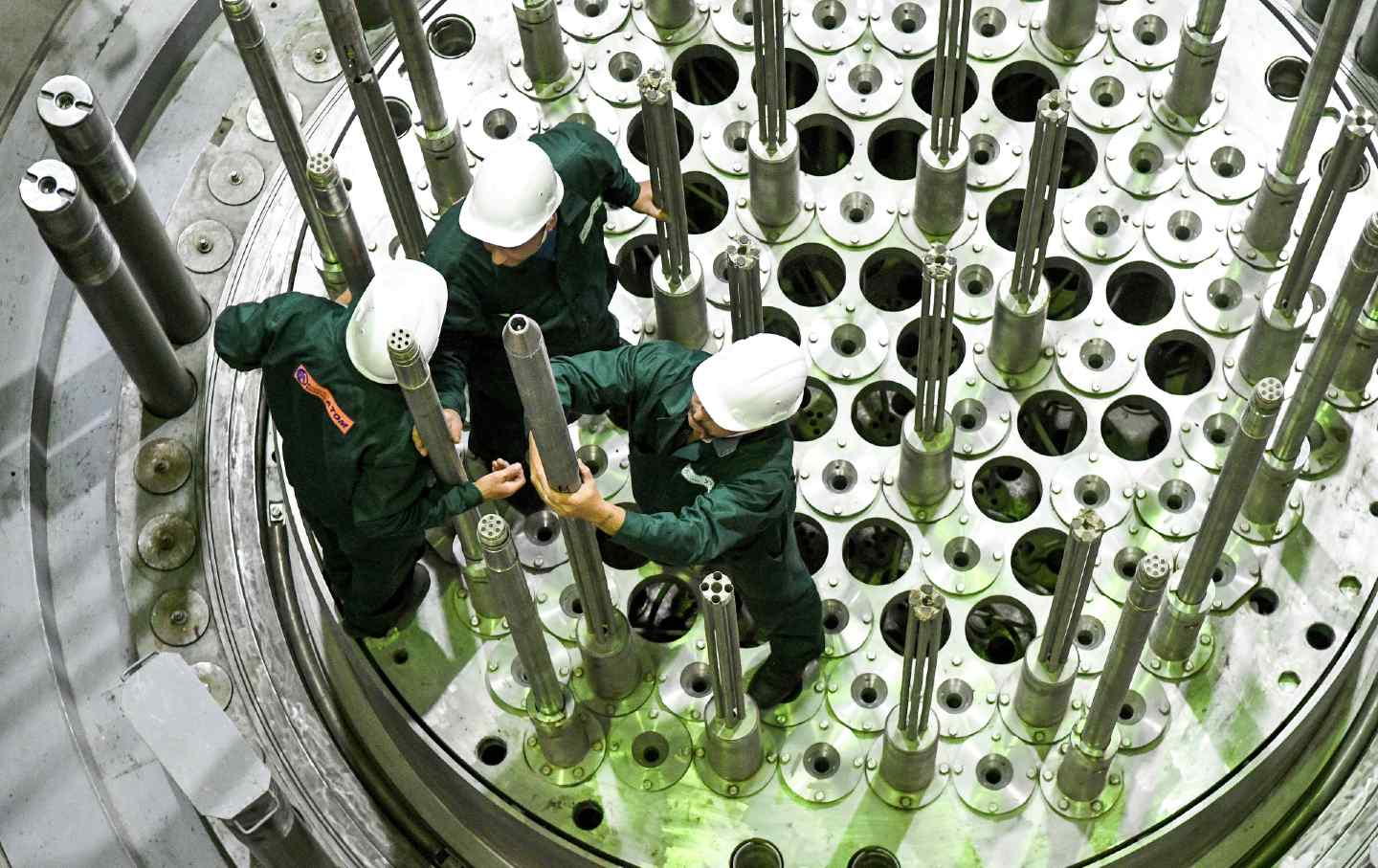 A mockup of a nuclear reactor at the Zaporizhzhia Nuclear Power Plant in Ukraine.