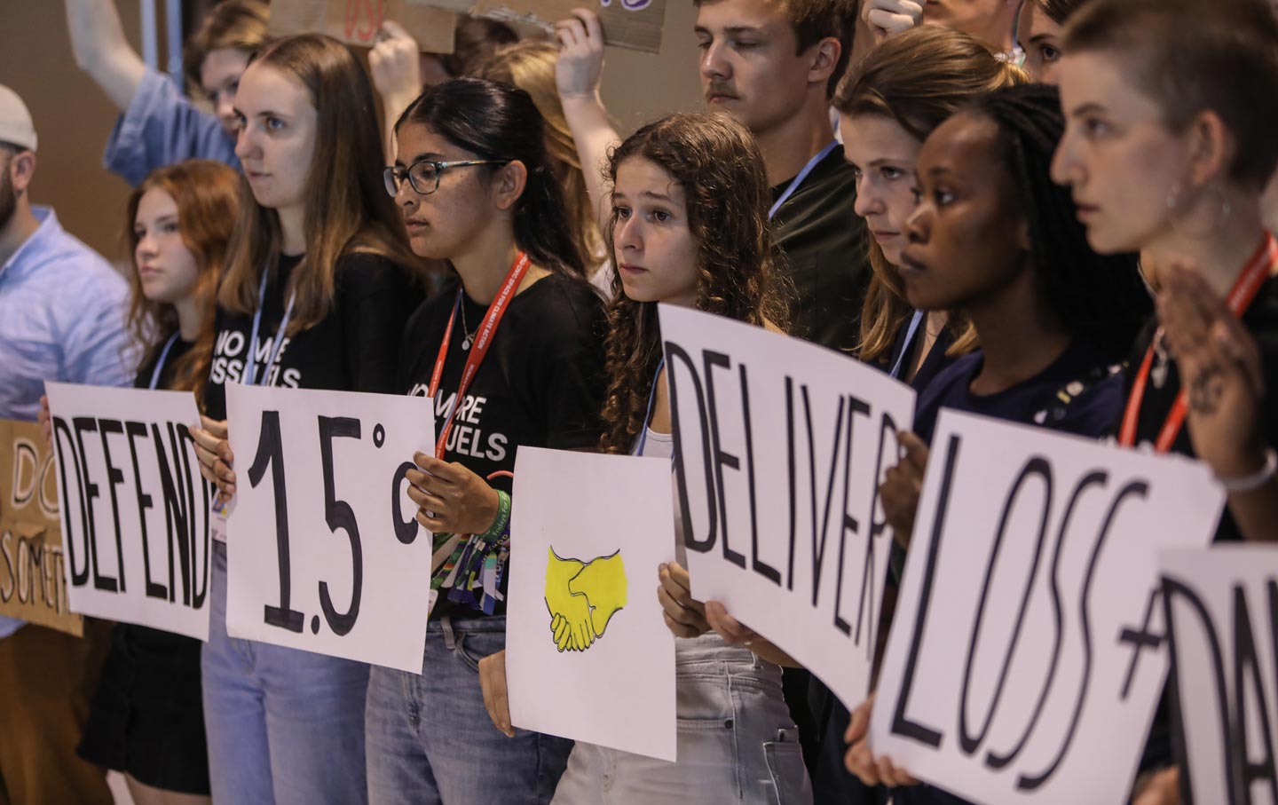 Youth protesters at COP27