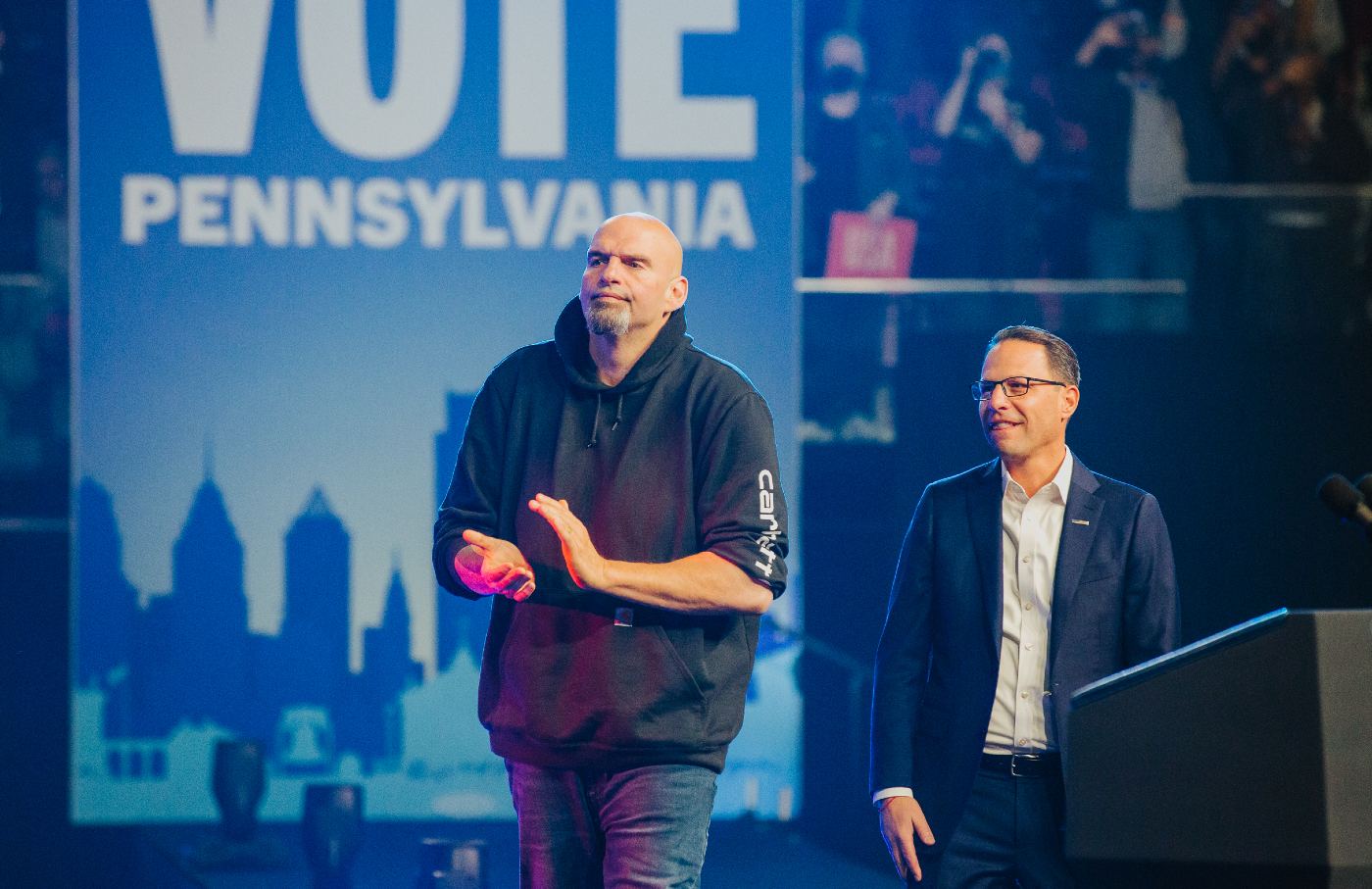 John Fetterman with Josh Shapiro