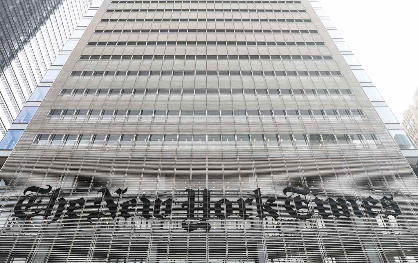 Exterior view of the New York Times building