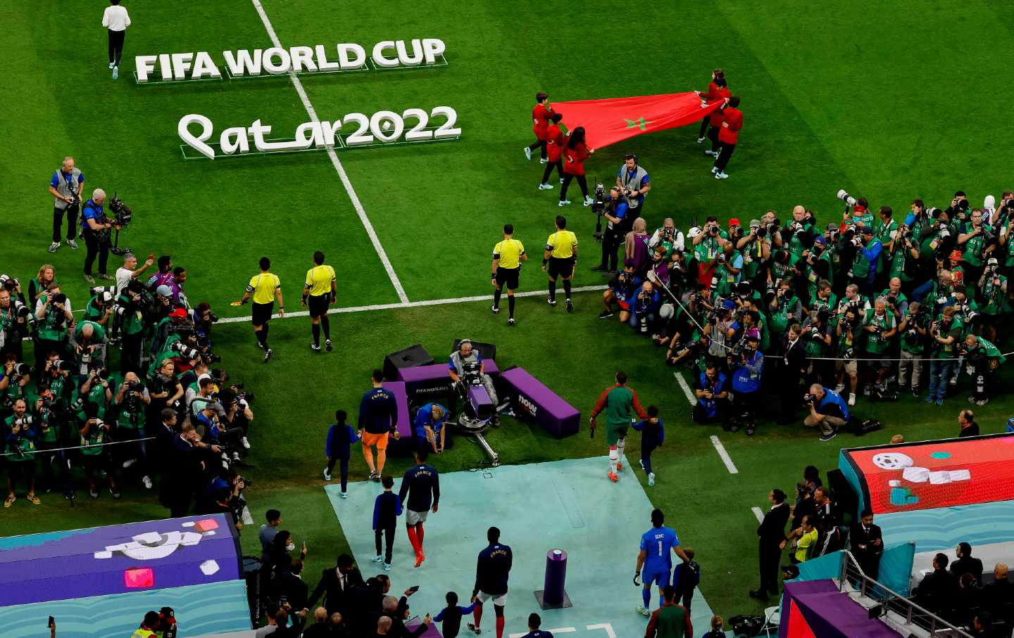 Wide shot of inside of World Cup stadium