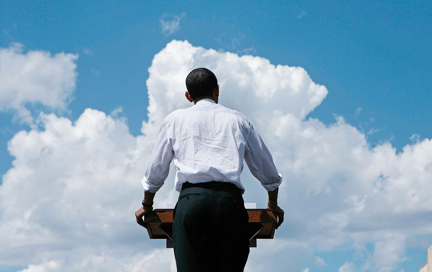 Then–Democratic presidential hopeful Barack Obama in Mitchell, S.D.