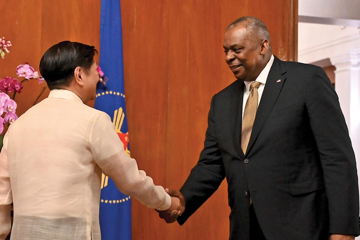 US Secretary of Defense Lloyd Austin meets Philippine President Ferdinand Marcos Jr