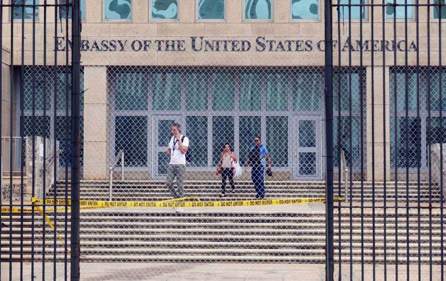 The US embassy in Havana.