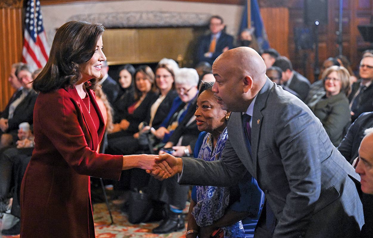 New York Governor Kathy Hochul and Assembly Speaker Carl Heastie