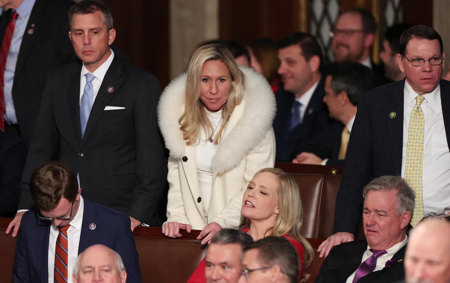 Marjorie Taylor Greene's outfit at the State of the Union address