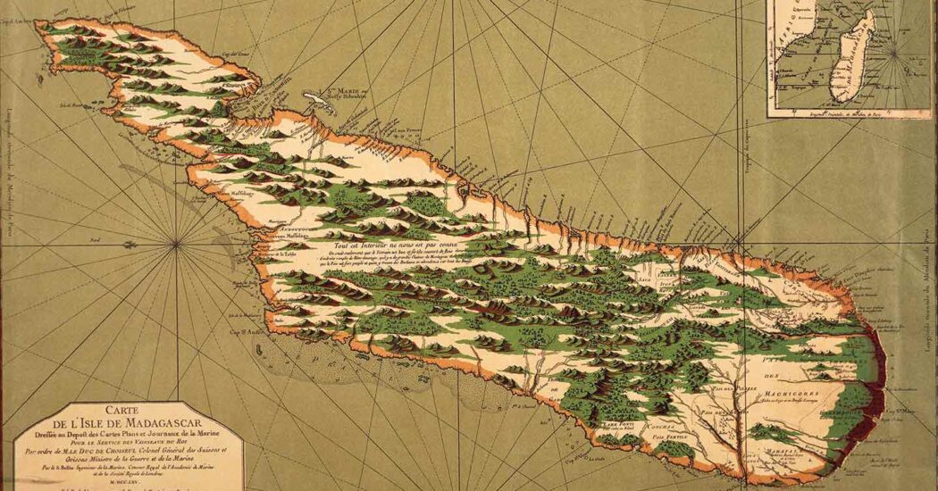 18th-century map of Madagasca