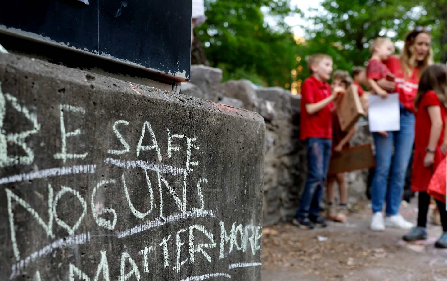 Nashville protesters at an April 18 demonstration in support of gun control.