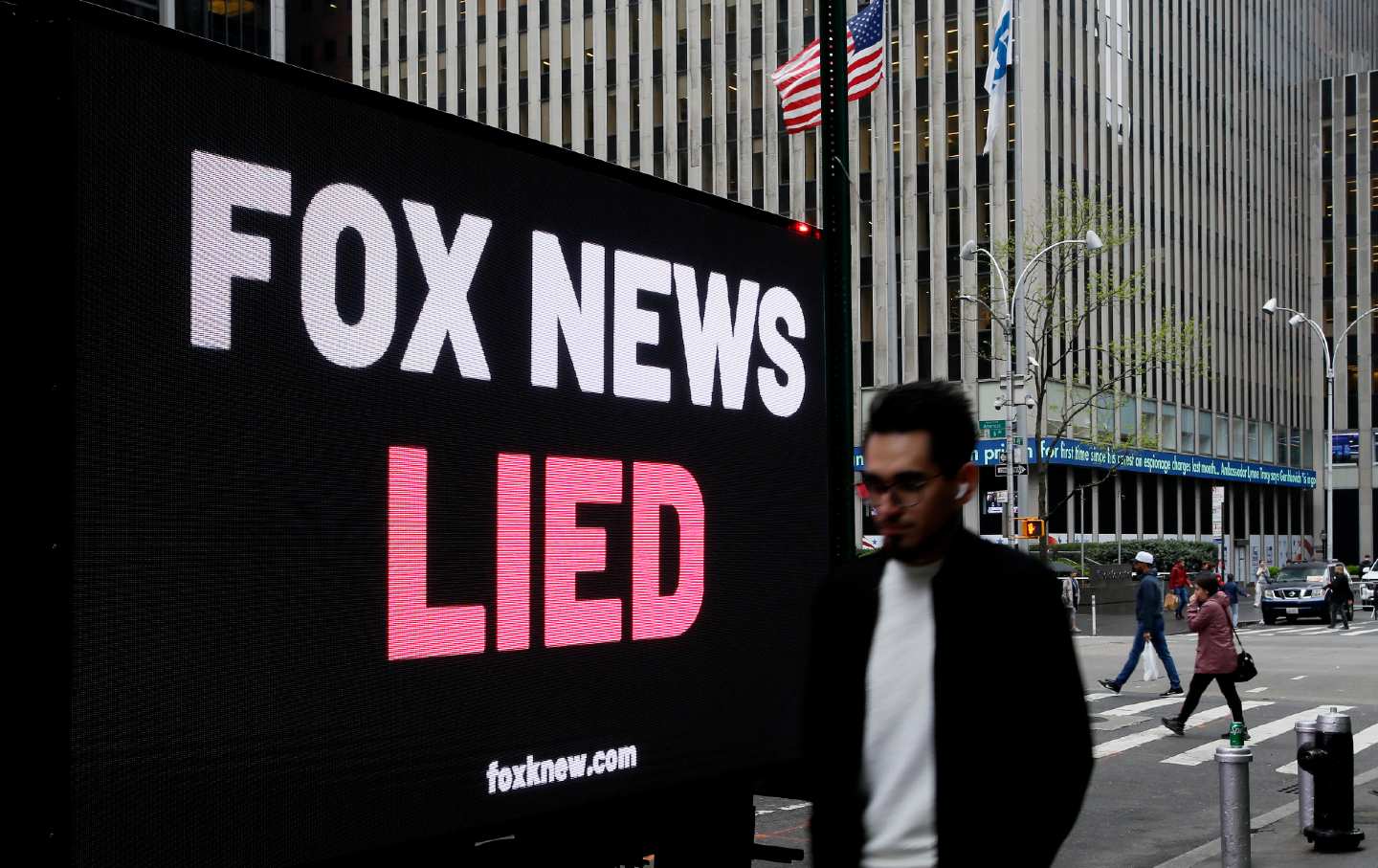 “FOX NEWS LIED” billboard