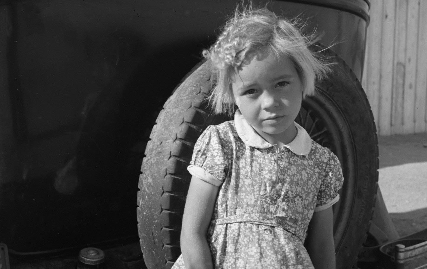 An Arkansas girl in migrant camp near Greenfield, Salinas Valley, Calif., 1939