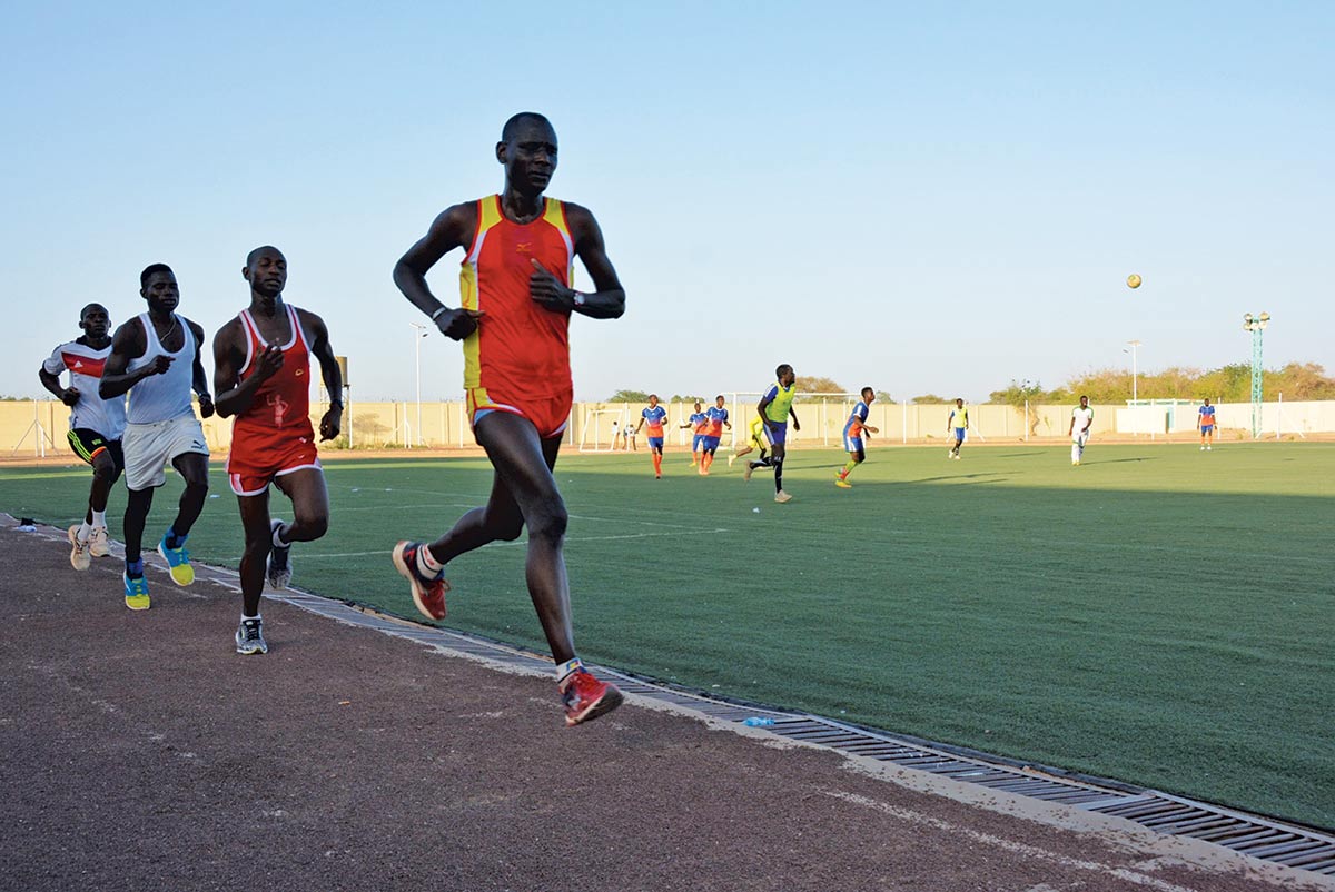 Athletes training in Agadez, Niger,