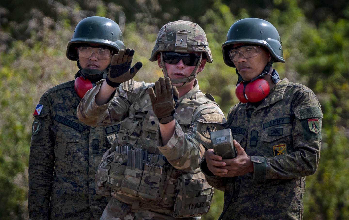 US and Philippine troops during an exercise