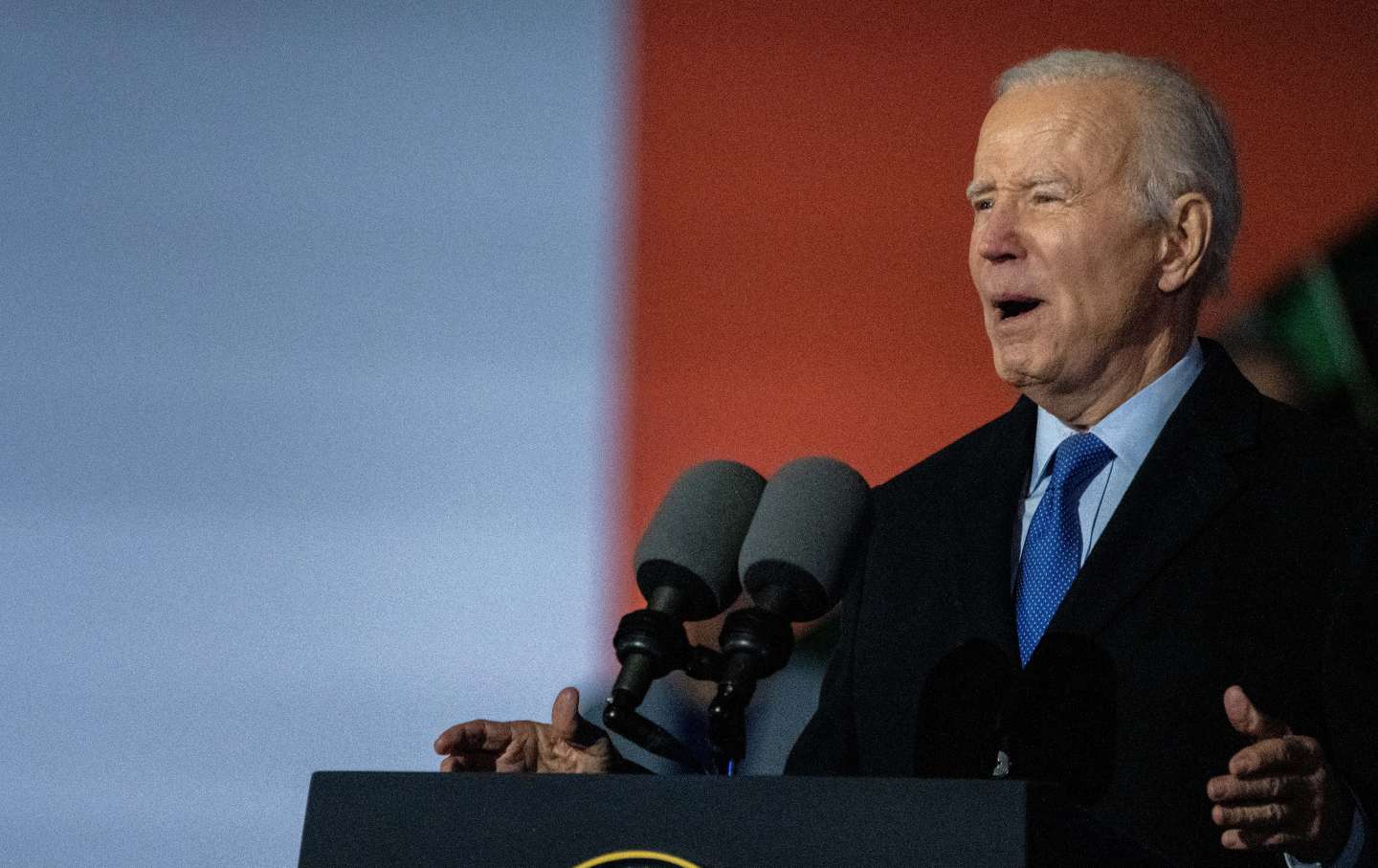 US President Joe Biden speaks outside St. Muredach's Cathedral in Ballina, County Mayo, Ireland, on Friday, April 14, 2023.