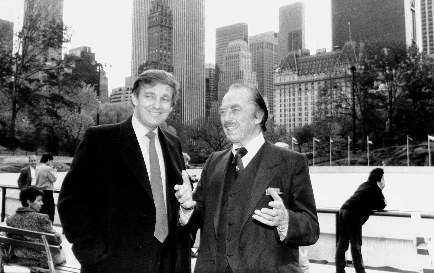 Donald Trump and Fred Trump in 1987