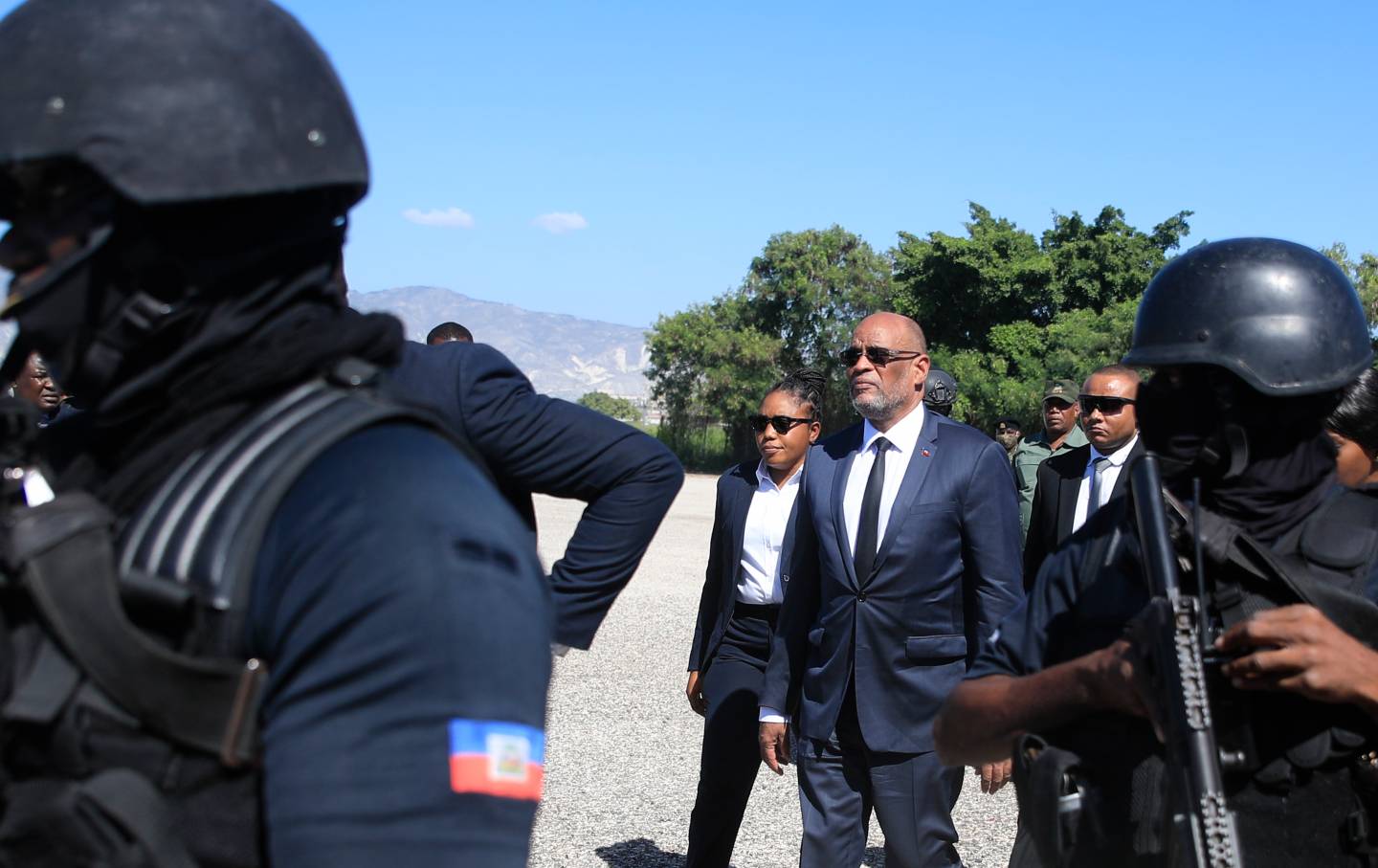 Time to go? Prime Minister Ariel Henry attends a graduation ceremony for new members of the country's armed forces in Port-au-Prince, Haiti, Thursday, December 22, 2022.