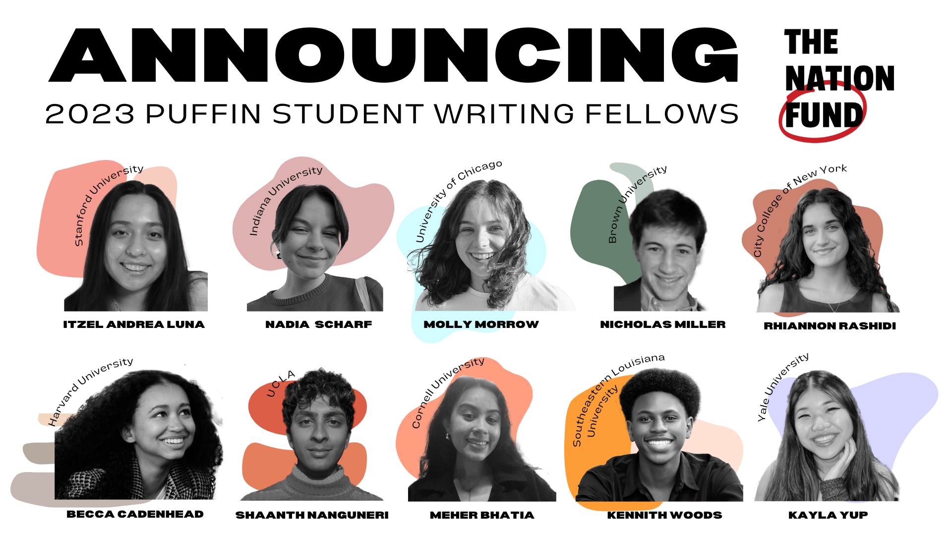 Introducing the 2023 Puffin Student Writing Fellows
