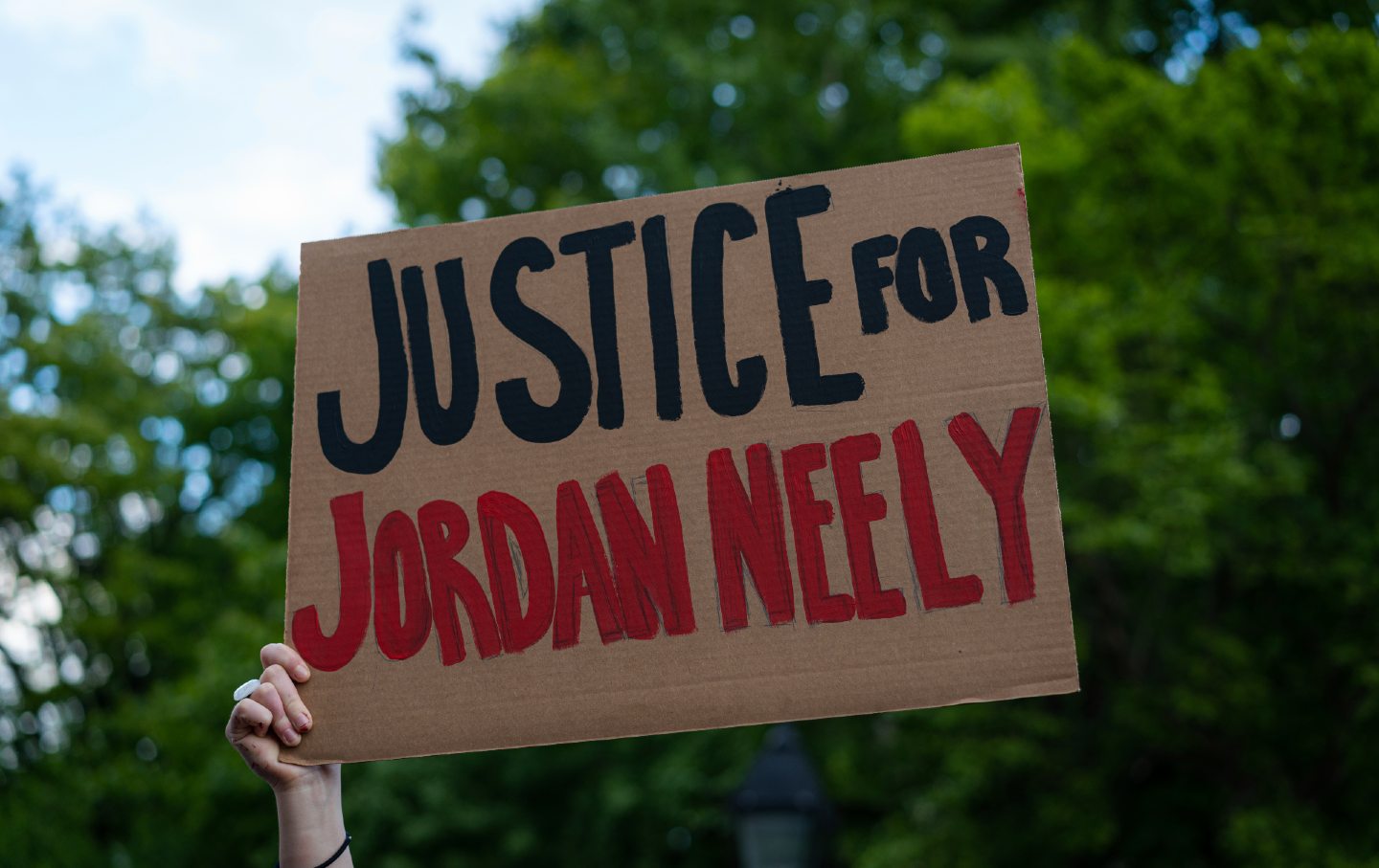 A group of protesters gathered at Washington Square Park in New York City, calling for the arrest of Marine veteran Danny Penny in the subway choke hold that killed Jordan Neely