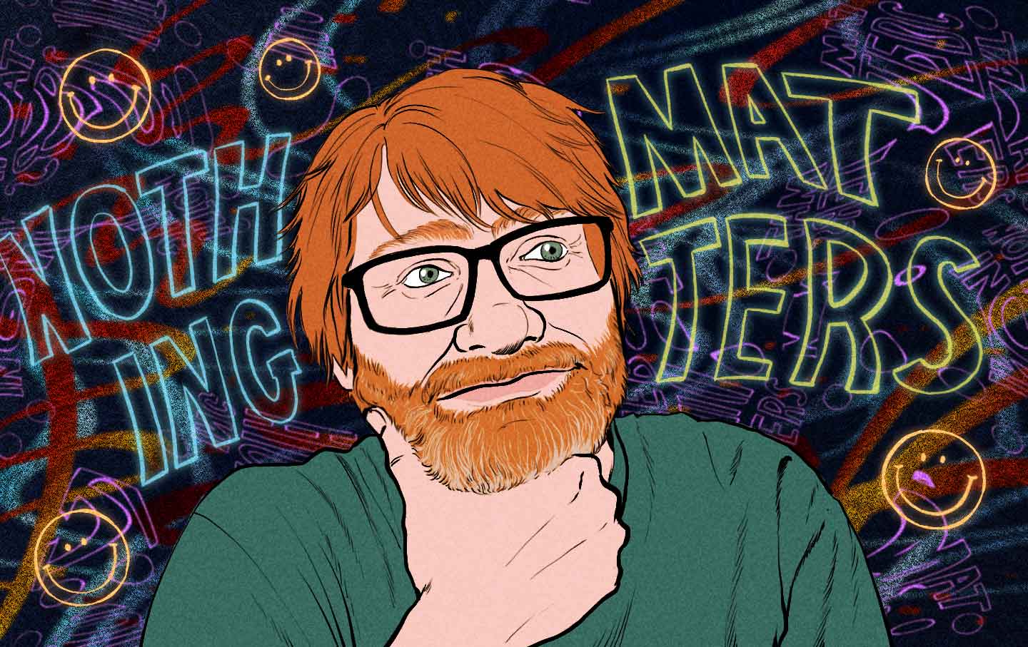 Chuck Klosterman, illustration by Diane Zhou