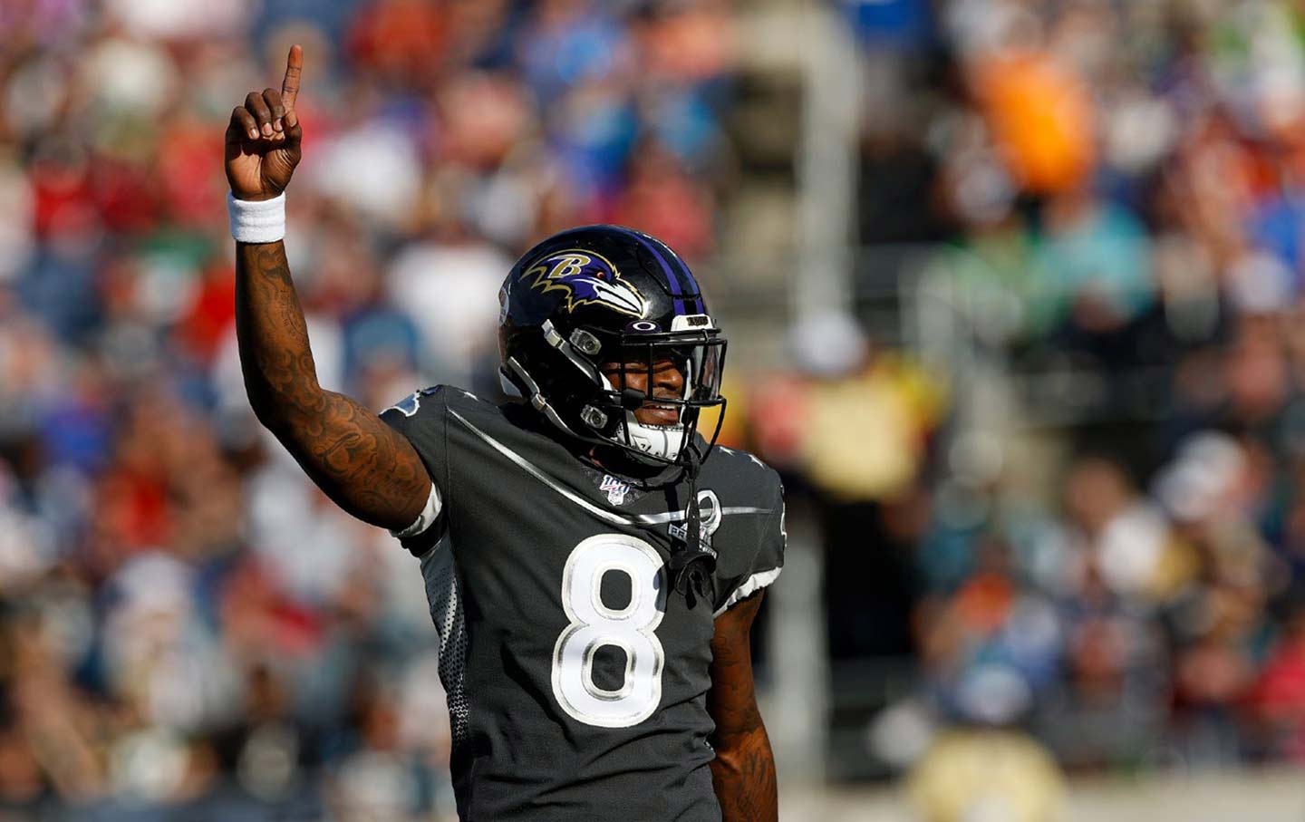 Baltimore Ravens quarterback Lamar Jackso