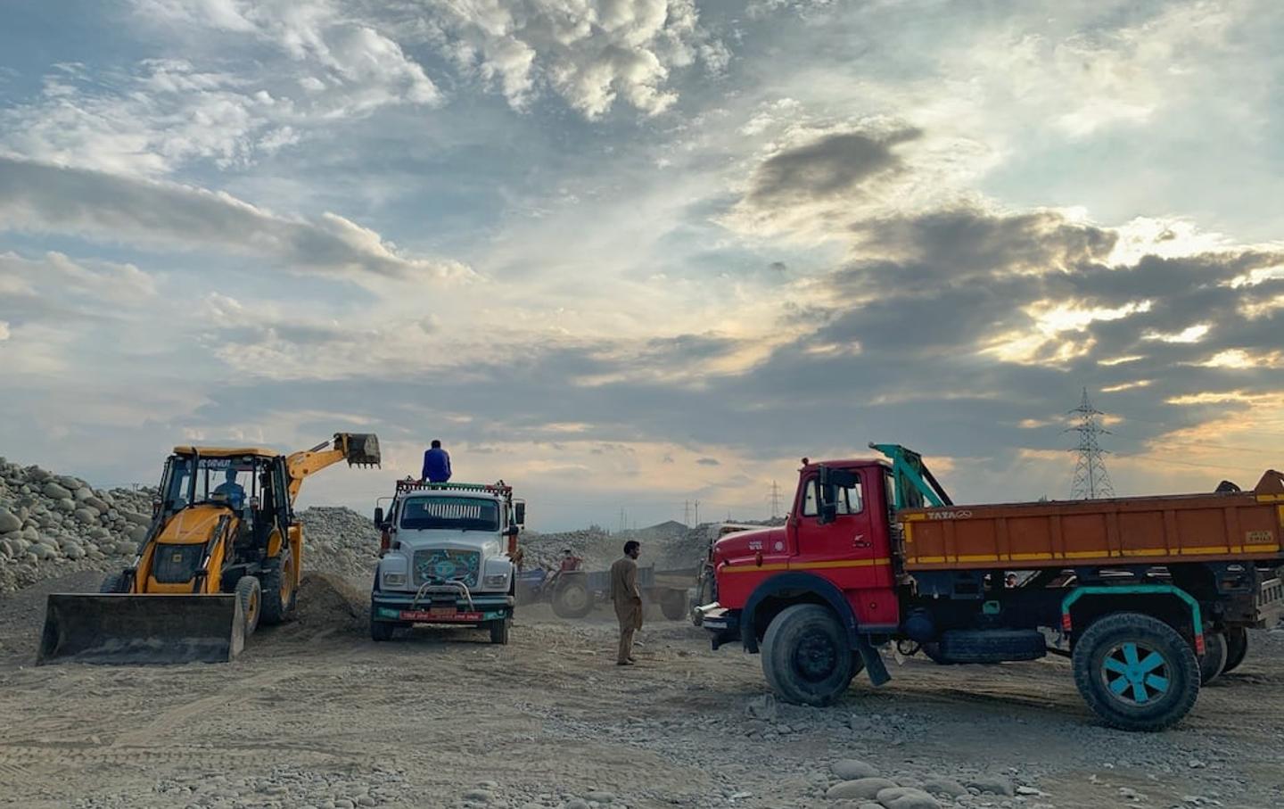 Use of heavy machinery in South Kashmir