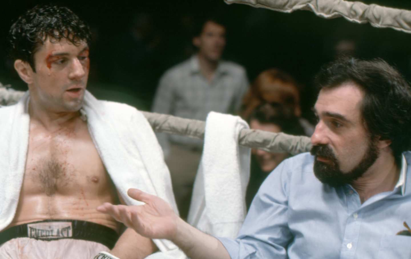 Robert DeNiro and Martin Scorcese on the set of 