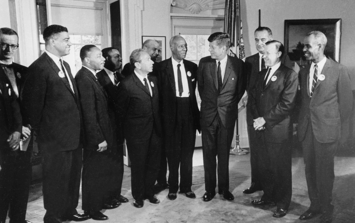 Kennedy Welcoming The Leaders Of The 1963 Civil Rights March On Washington