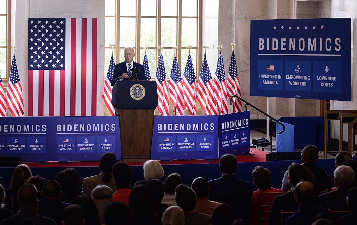 US President Joe Biden Chicago Bidenomics