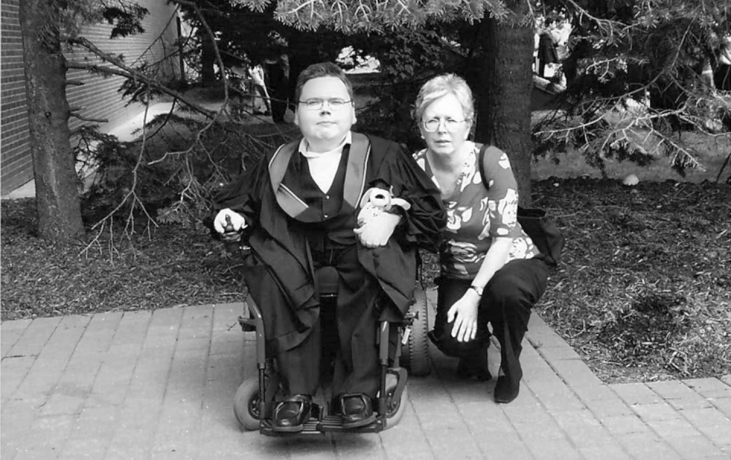 Michal Kaliszan and his mother at Michal's graduation from the University of Waterloo, where he studied computer science.