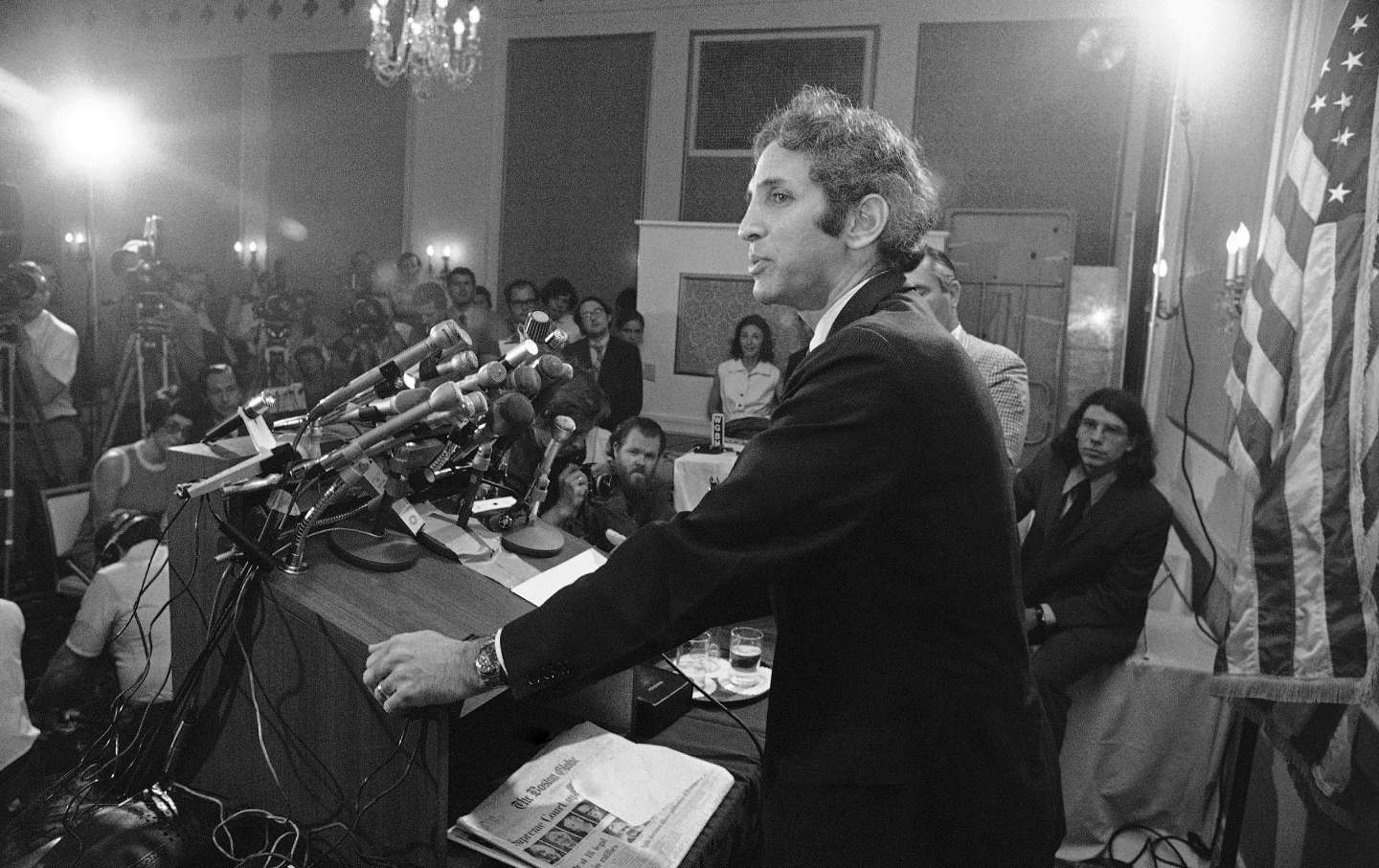 Daniel Ellsberg at a podium