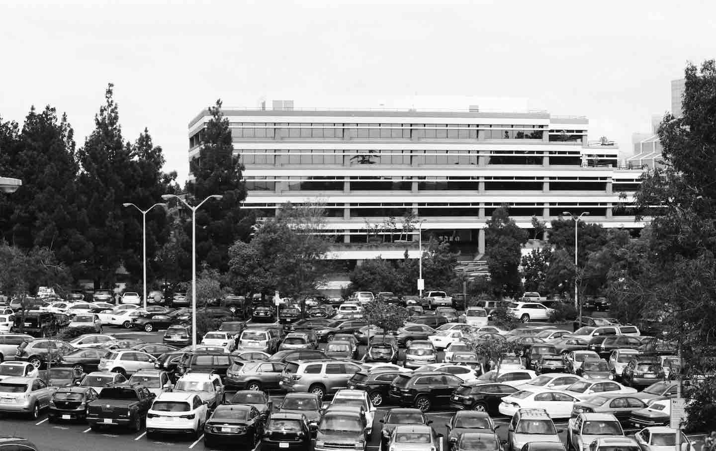 An office parking lot in Walnut Creek, Calif., 2017.