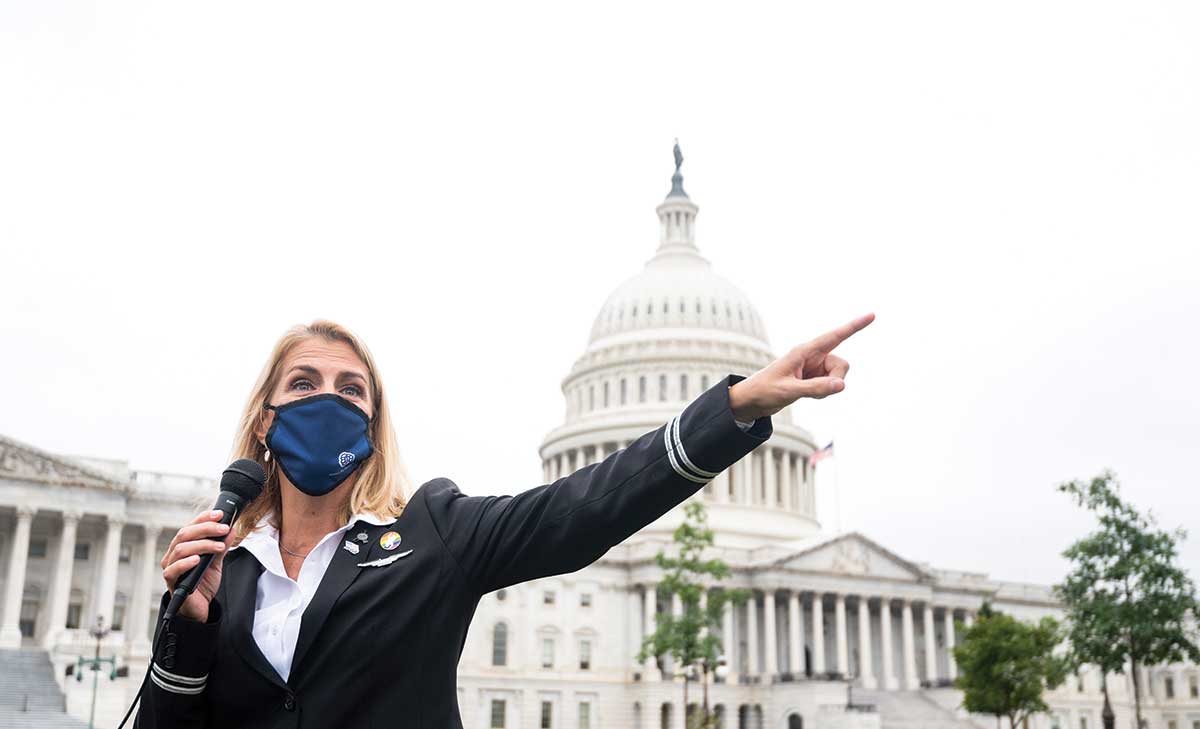 Sarah Nelson, president of the Association of Flight Attendants, says that unions are “fighting on all fronts” to expand protections for pumping in their workplace.