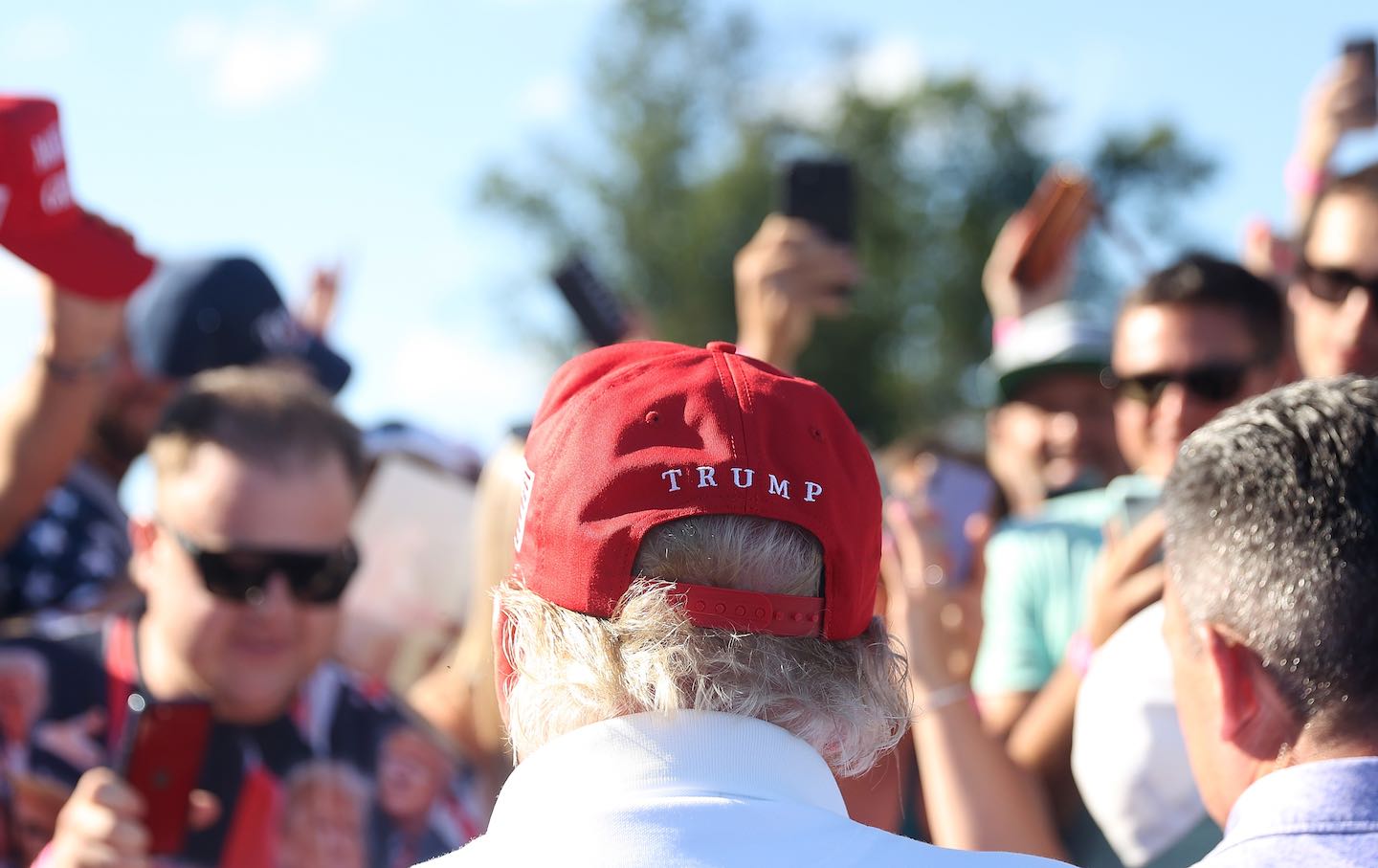 Former president Donald Trump at Trump National Golf Club on August 13, 2023, in Bedminster, N.J.