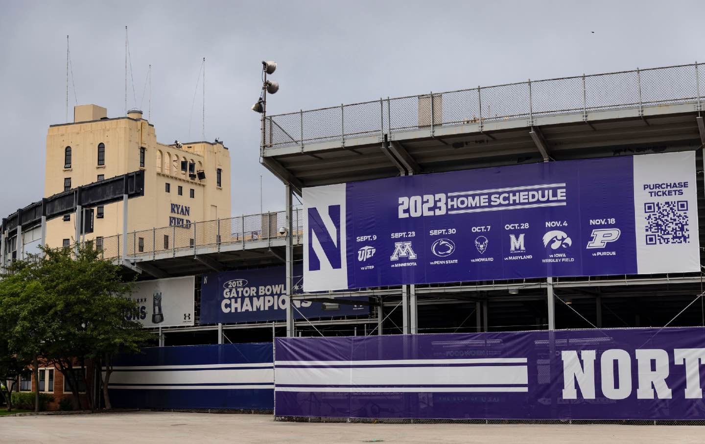 photo of northwestern's ryan field football stadium