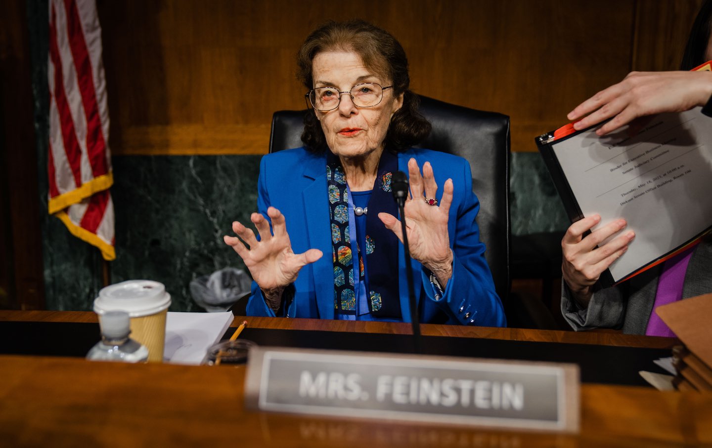 Senator Dianne Feinstein on Capitol Hill