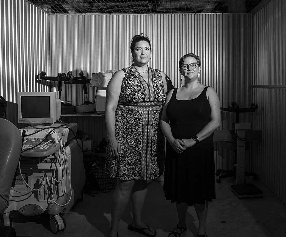 Dr. Diane Horvath, left, and Morgan Nuzzo, right, at their new all-trimester abortion clinic in College Park, Md.