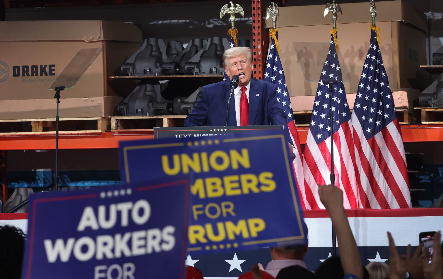 Trump UAW speech, Trump misses republican primary debate