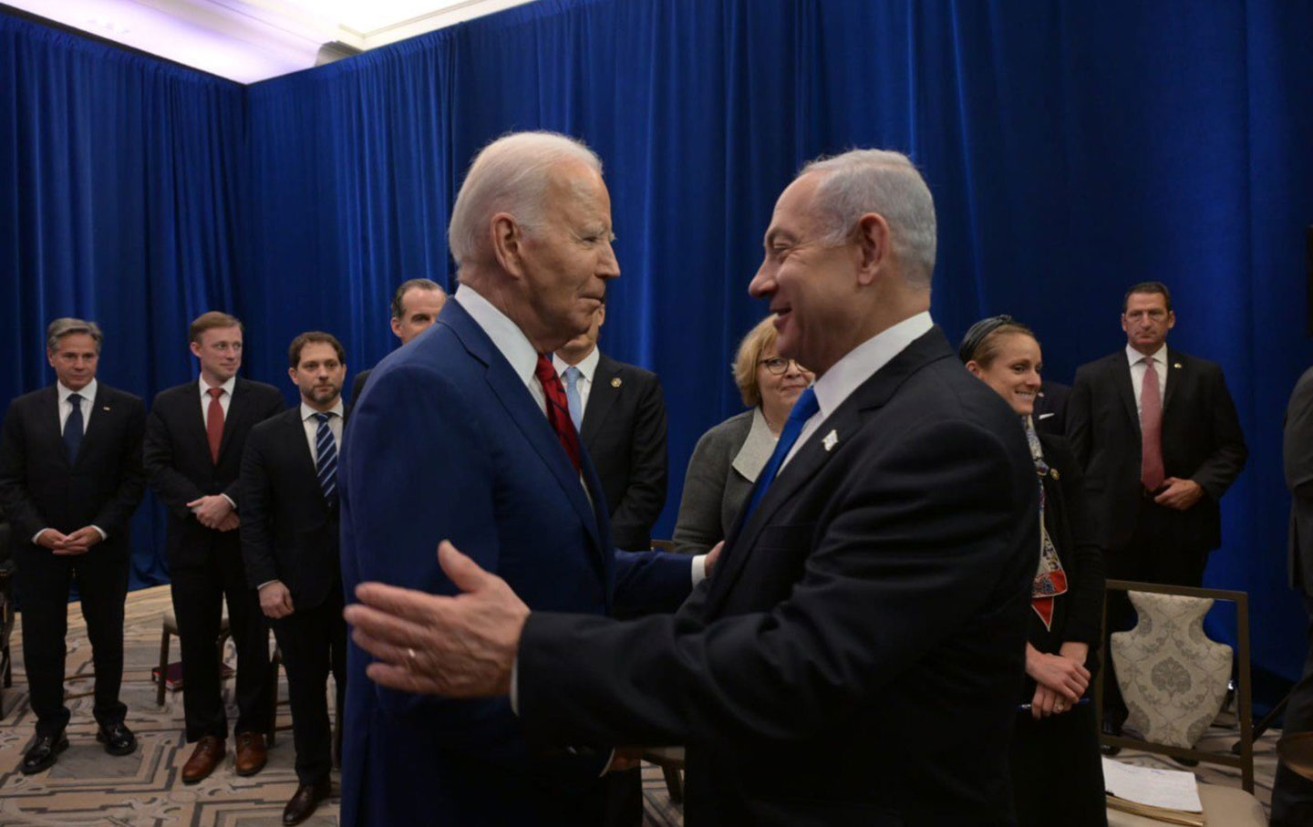 Israeli Prime Minister Benjamin Netanyahu meets with US President Joe Biden in New York on September 20, 2023.