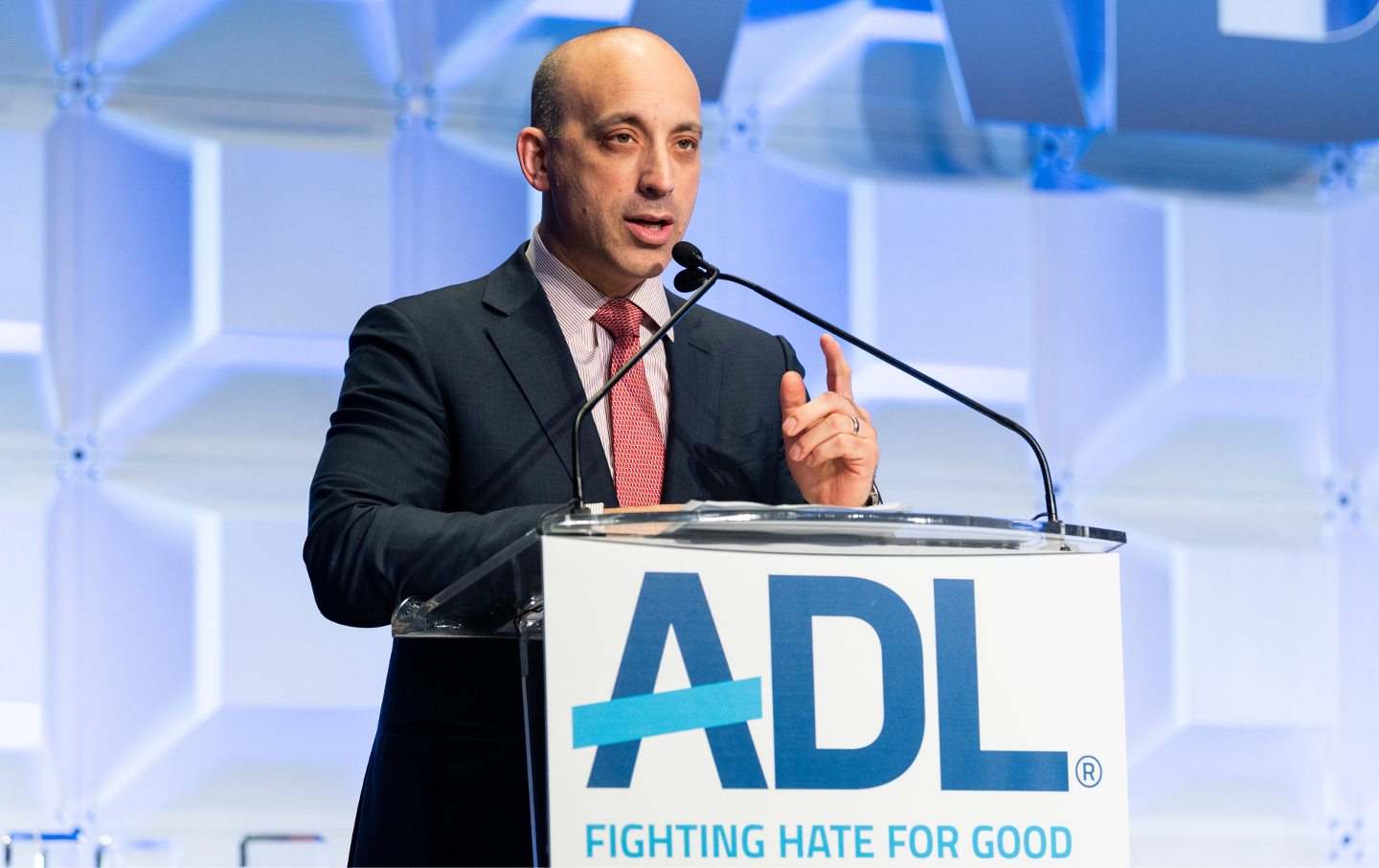 Jonathan Greenblatt, ADL CEO and national director, speaking at the Anti-Defamation League National Leadership Summit in Washington, D.C.