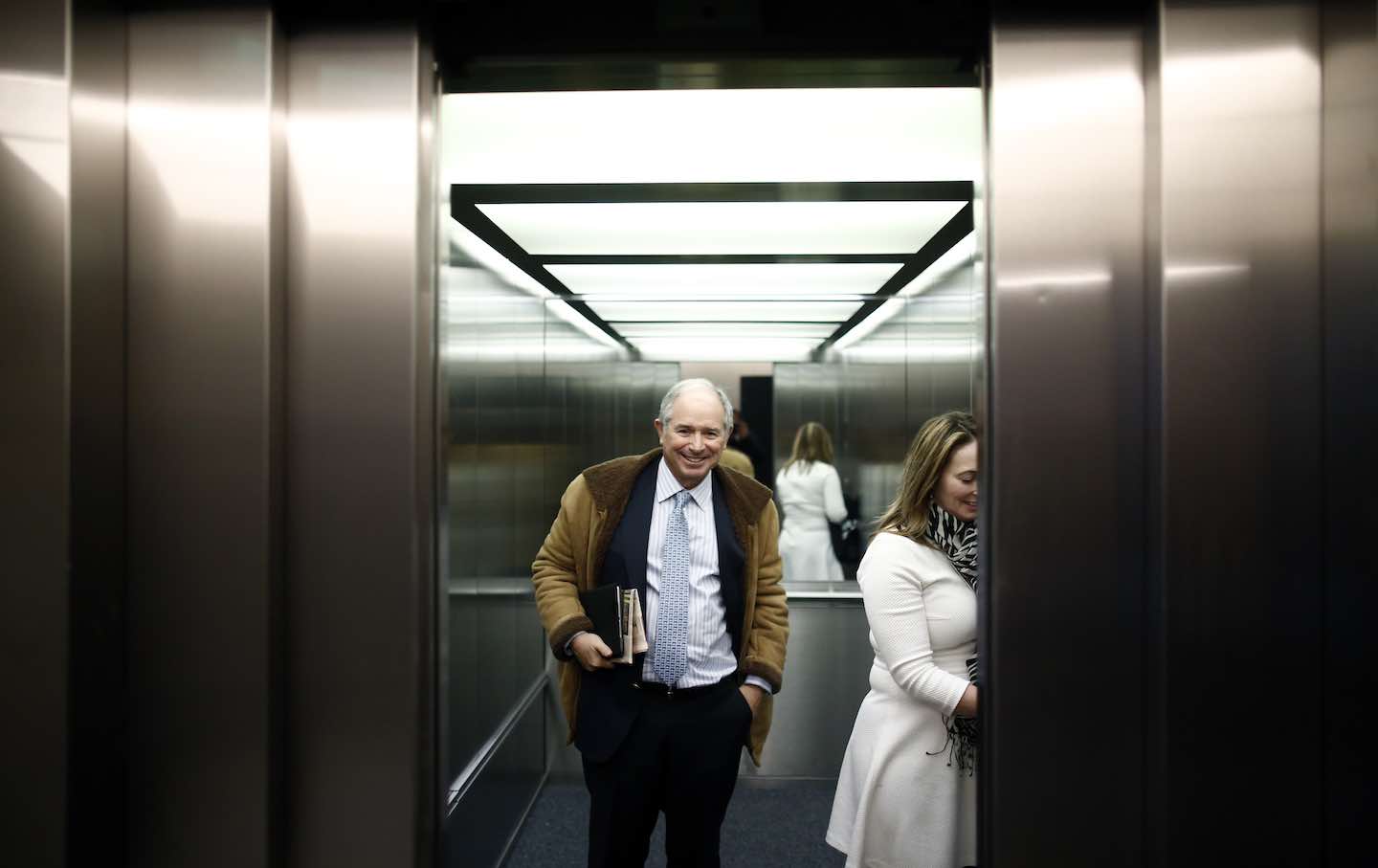 Stephen Schwarzman, billionaire and cofounder of Blackstone Group LP, at the World Economic Forum in Davos, 2015.